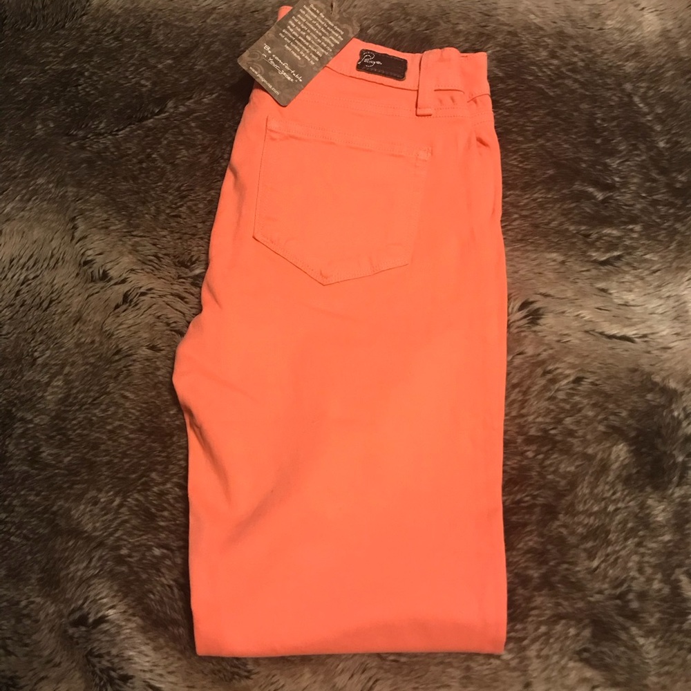 ❗️(50% off)❗️Paige skinny salmon jeans - Picture 3 of 6